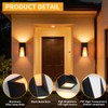 Modern Black LED Dynamic-Flame Effect Wall Lights,12W,3000K,Waterproof