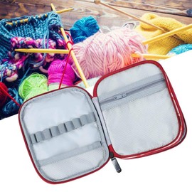 Knitting Yarn Storage Bag Portable Storage Bag for Yarn, Wool, Needles, Crochet Hooks and Other Knitting Accessories (Short Crochet Bag)
