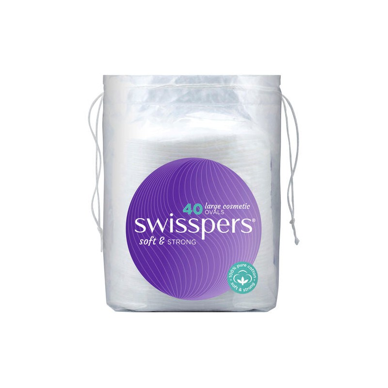 Swisspers Large Cosmetic Oval Pads 40 Pack