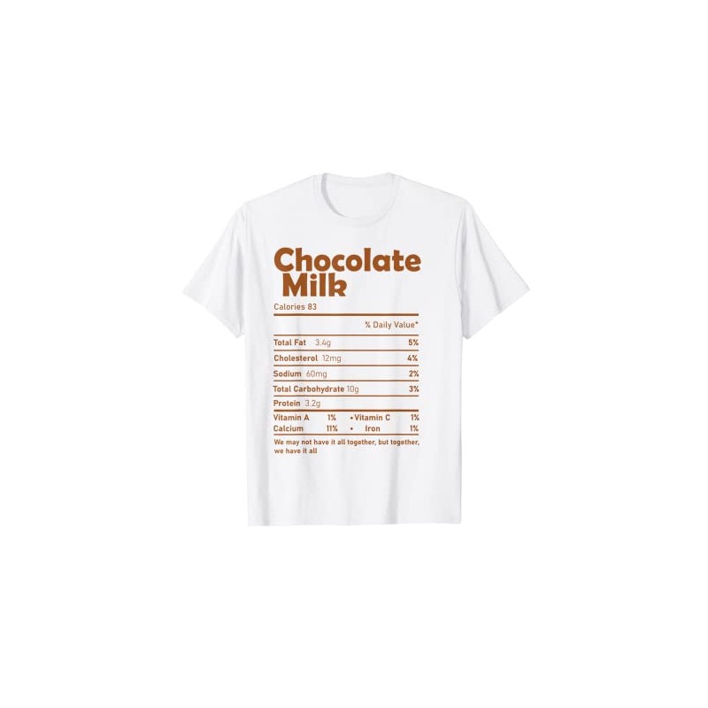 Schokoladenmilch Ernährung Fakten Thanksgiving Weihnachtsfutter T-Shirt