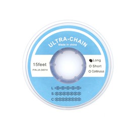 RUCYAI 15Feet Dental Orthodontic Elastic Rubber Power Chains Braces Bands Long/Closed/Short (Long, Dark Blue)