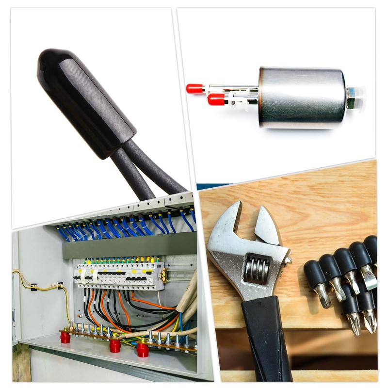 Sourcing Map 50Pcs PVC Rubber End Caps, 10mm ID, White