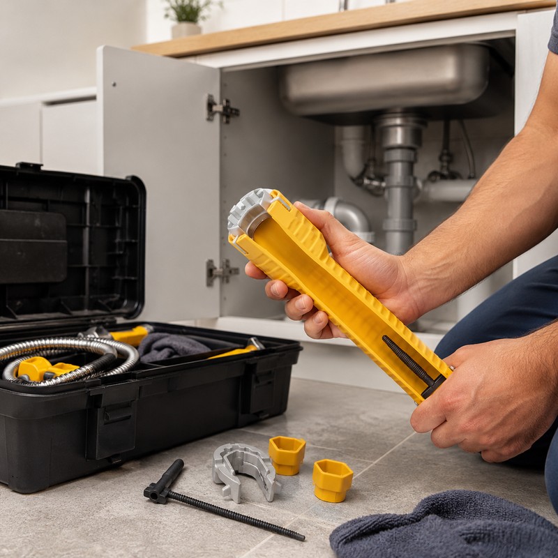 8-in-1 Faucet Wrench for Kitchen Sink Repair – Multifunction Plumbing