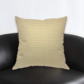 AOYEGO Gingham Yellow White Plaid Checkered Throw Pillow Cover Mesh Grid Tartan Lattice Line Striped Classic Pillow Case 18x18 Inch Decorative Men Women Boy Girl Room Cushion Cover for Home Couch Bed