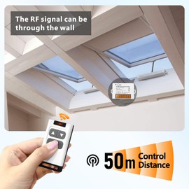 AC Wireless Motor Switch 90-250V Garage Door Electric Blind Lock Pump - Front / Rear Remote Control with 2 Transmitters