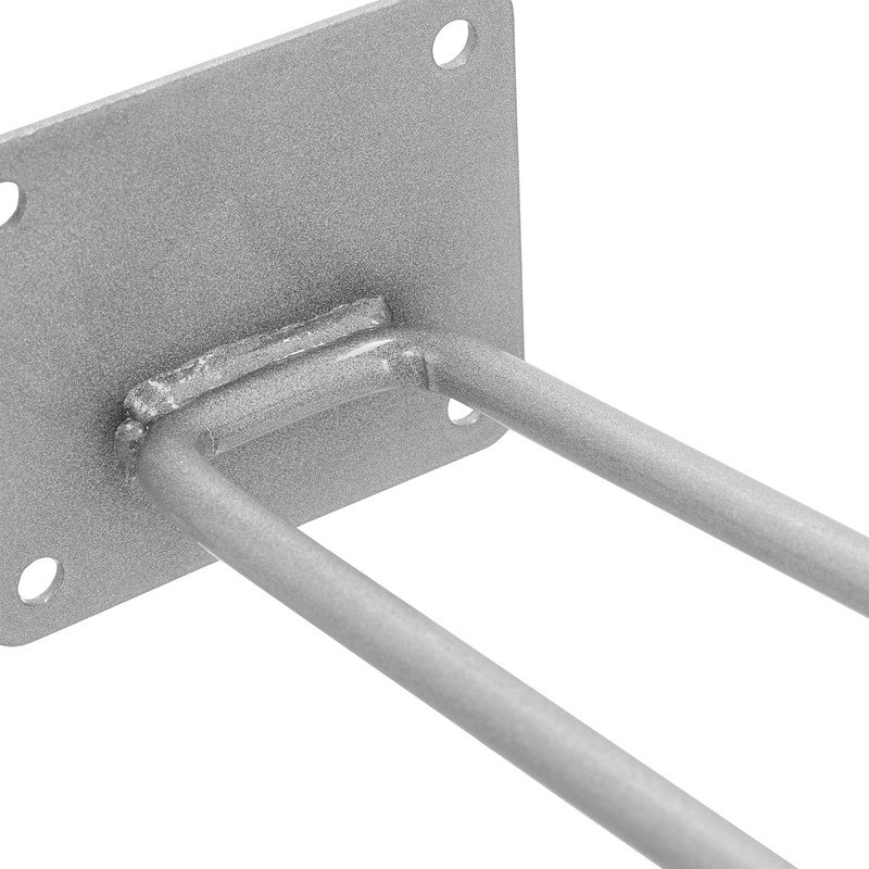 Relaxdays, Silver Wall Hook, 24 cm Long, Double Hook Wall,