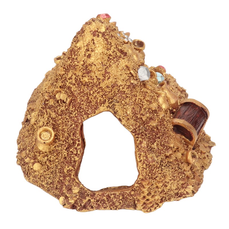 Fish Tank Gold Mountain Simulation Resin Aquarium Treasure Mountain Hideouts