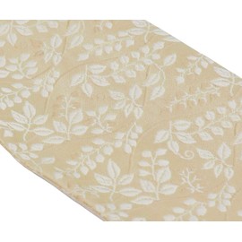 Beading Mat for Buddhist Altars "Botanical Pattern" Flameproof Buddhist Altar Mat 9.4 x 3.9 inches (24 x 10 cm), S Size 003. White