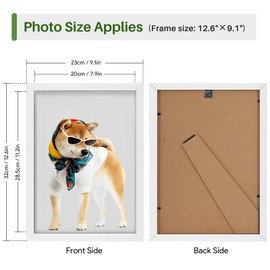 WenYa A4 White Photo Frames, 2 Pack A4 Picture Frames Wall and Desktop Horizontal Vertical 21x30cm Frames for Family Pictures Display (White, A4-2pack)