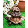 Nautical Marine Reptile 3 Stacked Acrobatic Turtles Tortoises Figurine Feng
