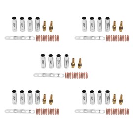 85Pcs/Set 15Ak Mig/Welding Nozzle Tips 0.8X25mm M6 Gas Connector Holder Set