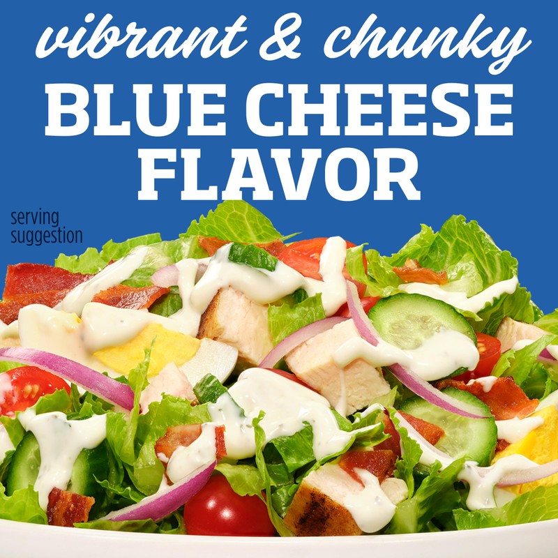 Kraft Dressing, 1 Bottle, for Salads and Dipping, Chunky Blue