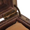 3 Slot Watch Display Case Wood Detachable Pillow Glass Cover