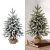 New Delicate 45cm Snow Flocked Xmas Tree For Office And