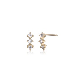 A pair of 14k glow cubic earrings / 14k 글림 큐빅 귀걸이 한 쌍