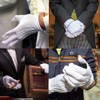 litulituhallo 10 Twin White Gloves, Dress Gloves, Wedding Gloves, Security