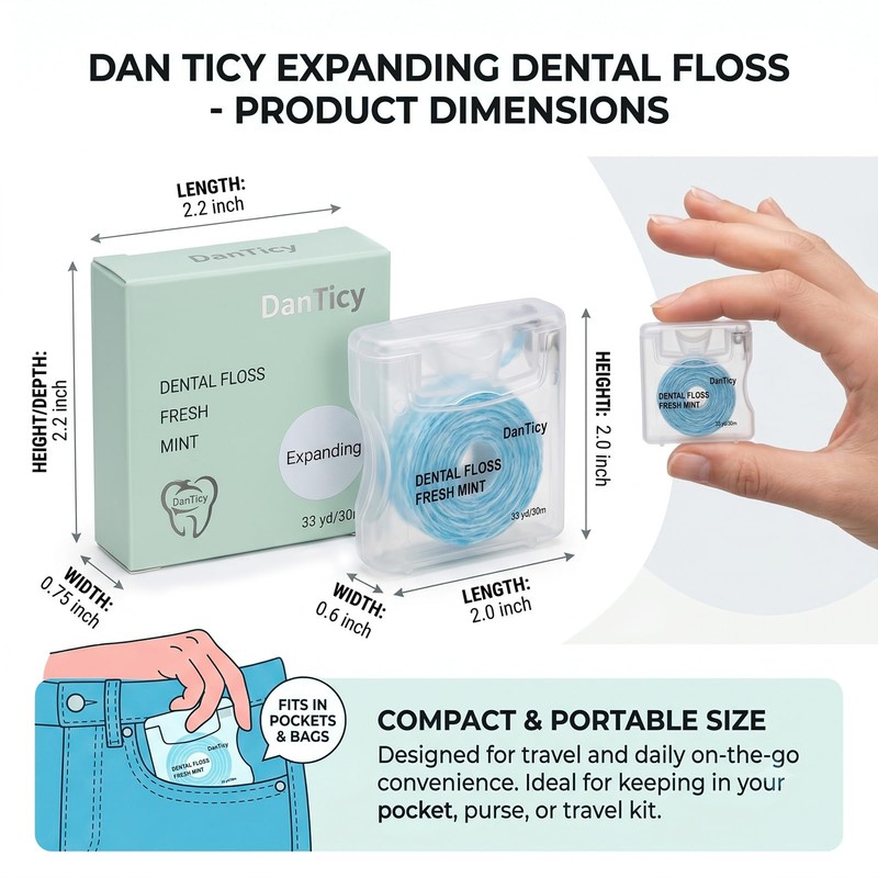 Woven Dental Floss, Dentist-Designed, Waxed, Expanding, Kid-Friendly String Floss for