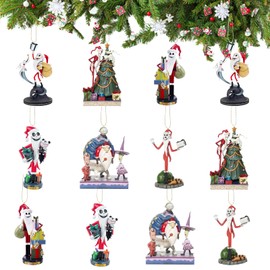 Doyomtoy Christmas Acrylic Decoration, Pack of 12 Christmas Pendants Nightmare Christmas Decoration Pendants, Christmas Tree Decoration for Christmas Tree, Christmas Party, Christmas Party Pendant