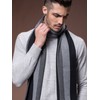WANYING Winter Autumn Men's Knitted Scarf 6% Wool Knitted Scarf