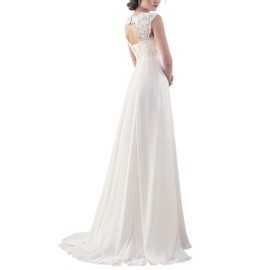 Wedding Dresses for Bride 2023 US 16 White Lace Bridal Gowns for Civil Wedding for Beach Wedding