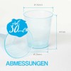 Tuuters 75 Medikamentenbecher, 30ml – bruchsicher, Schnapsbecher, Medizinbecher (Blau +
