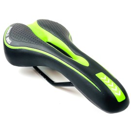 INION Gel Bicycle Seat Bicycle Saddle Bicycle Bike Saddle Road Bike Mountain Bike Touring Saddle Colour (Green, Black)