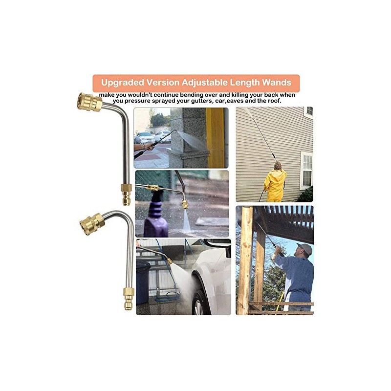 17 cm 3600PSI Pressure Washer Wand Extension Angle Quick Connect