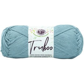 Lion Brand Truboo Sky 837-107 (3-Skeins - Same Dye Lot) DK Light Worsted #3 Rayon Yarn for Crocheting and Knitting with Project Bag