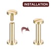 sourcing map 30Pack Brass Chicago Screws, 15x8mm Flat Head Screw
