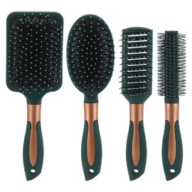4 Pieces Hair Brush Set Anti-Static Massage Oval Comb Round Hair Brush Comb Vent Hairbrush Detangling Brush Paddle Brush for Women and Girls
