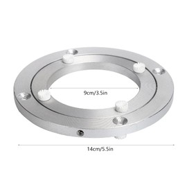 Lazy Susan Rotary Bearing, 5/5.5 Inch Silent Rotating Turntable Bearing Ring, Aluminium Alloy Turntable Ring, Swivel Plate Hardware, Lazy Susan Base for Dining Table (5.5 Inches)