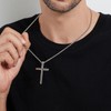 Men Cross Necklace Large Cross Necklace for Men Stainless Steel