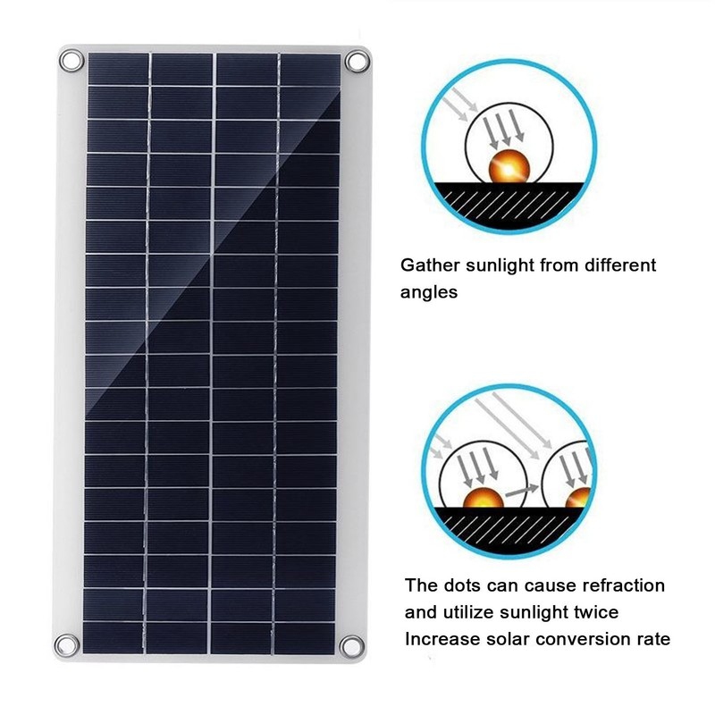 8W Solar Panel Kit Flexible Bendable Monocrystalline Portable Solar Battery