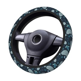 Manatees Steering Wheel Cover Anti-Slip,Sweat Absorption Universal 15 inch Steering Wheel Covers Cute car Accessories for Men Women