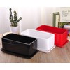 VanEnjoy 10 Inch Red Rectangle Ceramic Succulent Planter Pot Decorative