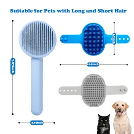Cat Grooming Brush - Cat Brush for Shedding, Silicone Cat Dog Bath Brush Dog Shedding Brush, 3PCS Pet Hair Cleaner Brush Cat Brushes for Indoor Cats Shedding, Dog Cat Hair Brush Dog Washing Brush (1