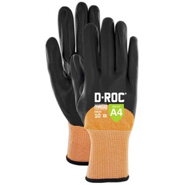 MAGID D-ROC ANSI A4 Oil & Liquid Absorbing TriTek Work Gloves, 12 Pairs, Size 8/Medium (DXG49)