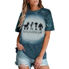 You've Got a Friend in Me Shirt Women Funny Letter Print Friend T-Shirt Cute Graphic Friends Inspired Tee Tops Dark Blue