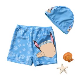 Pow Patro Badehose Jungen 2-teiliges Set mit 1 Badehose Kinder und 1 Kappe, Cartoon-Schwimmset für Kinder von 9 bis 15kg.