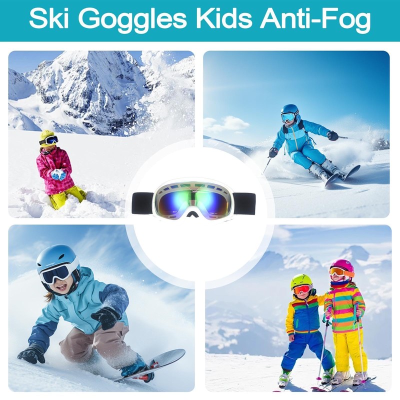 Kids Ski Goggles, Ski Goggles with UV Protection, Skiing Goggles