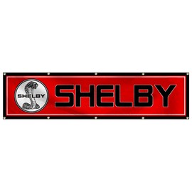 Daoops Shelby Cobra Flag Motorsport Car Racing 2x8Ft Banner