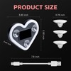 DICIMITH Solar Power Heart Light for Car, 1PCS