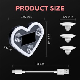 DICIMITH Solar Power Heart Light for Car, 1PCS