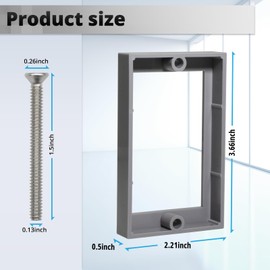 HXH 1/2 Inch Single Gang Receptacle Outlet Box Extender, Electrical Box Extenders for Outlets and Switches, Grey, Heat-Resistant (1 Pack)