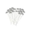 Weddecor Silber Haarnadel mit Kristall Rose Blumenmuster & Strass Glitzersteinen