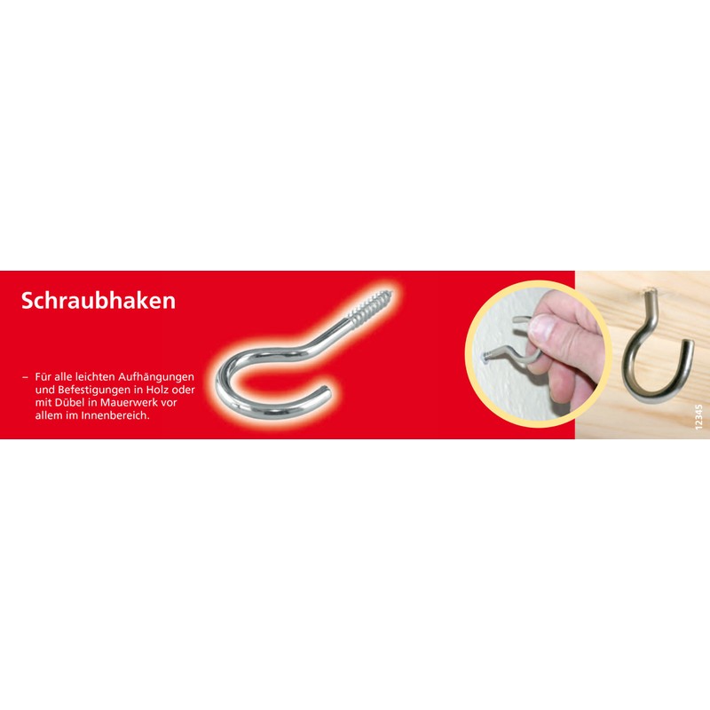 Suki 6175044 Screw Hooks Galvanised Steel 60 x 3.3 Pack