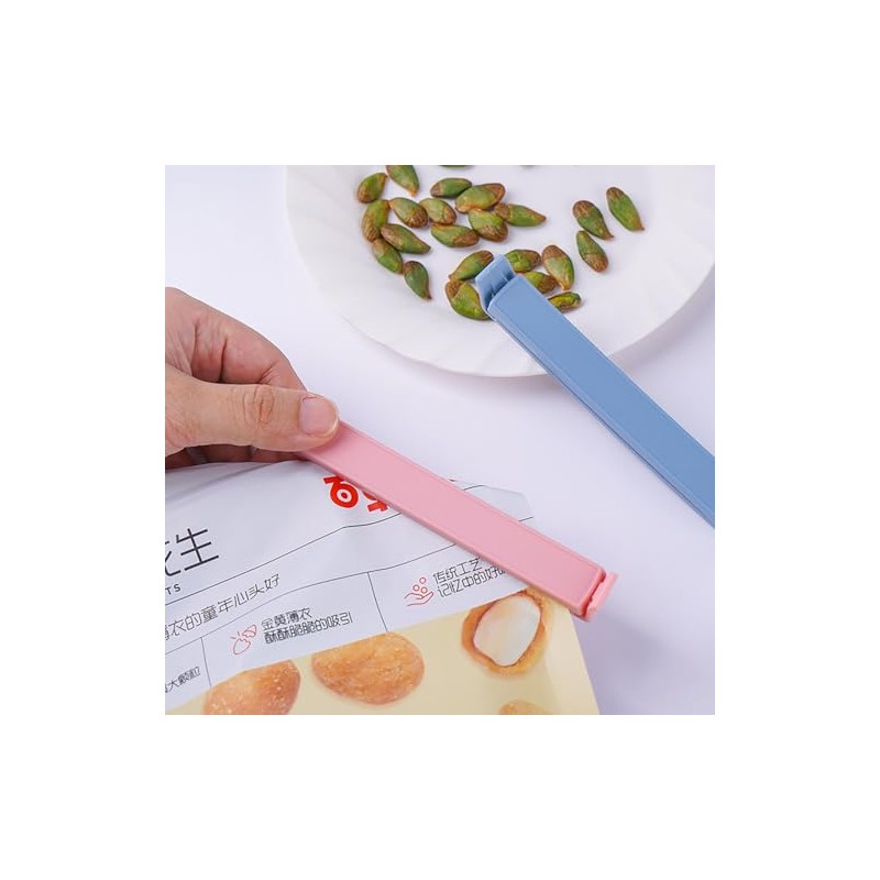 30 Clips para Bolsas de Alimentos, Diseño Curvado para Bolsas