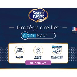 Sweet Night Marin Matratzen Premium Kissenschoner Technologie Coolmax schweißbeständig Polyester Weiß 65 x 65 cm