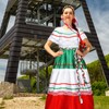 Riyiper Traditional Mexican Dress for Women Fiesta Senorita Costume Spanish