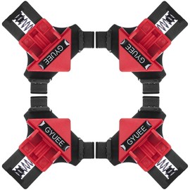 90 Degree Angle Clamps, Woodworking Corner Clip, Right Angle Clip Fixer, Set of 4 Clamp Tool with Adjustable Hand Tools (red4)